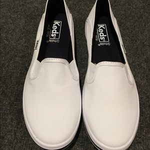 Keds crashback white slip on sneakers